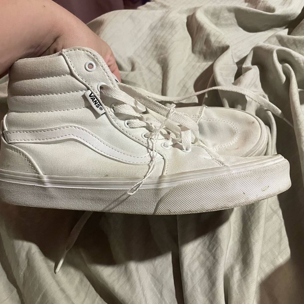 White vans high tops